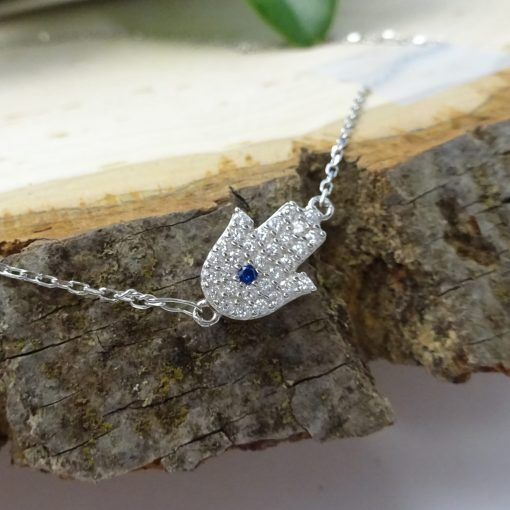 Small Protective-Eye Hamsa Crystal