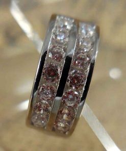 Large Silver Crystal Studded Hoop Earrings 4